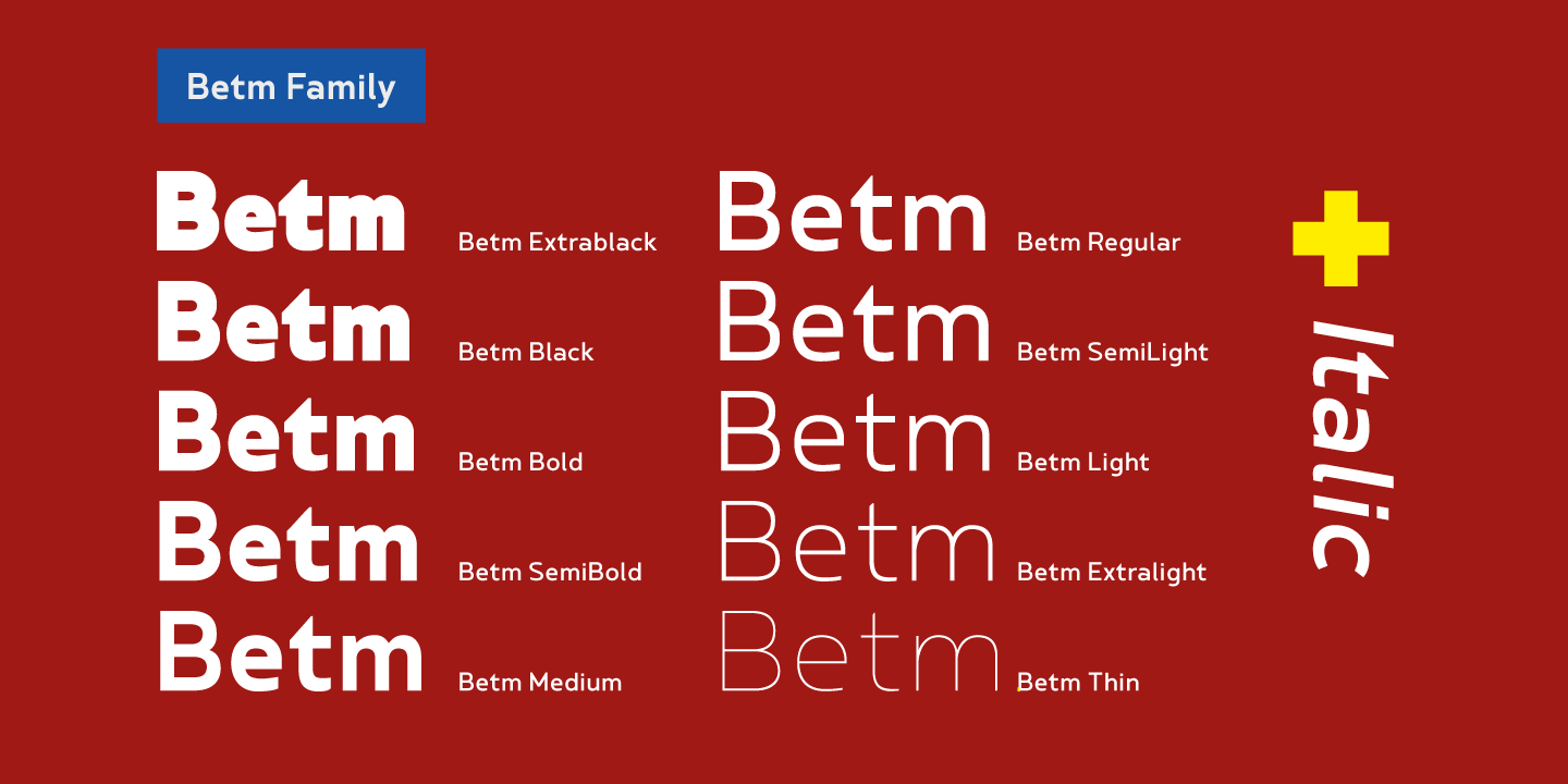 Пример шрифта Betm #9